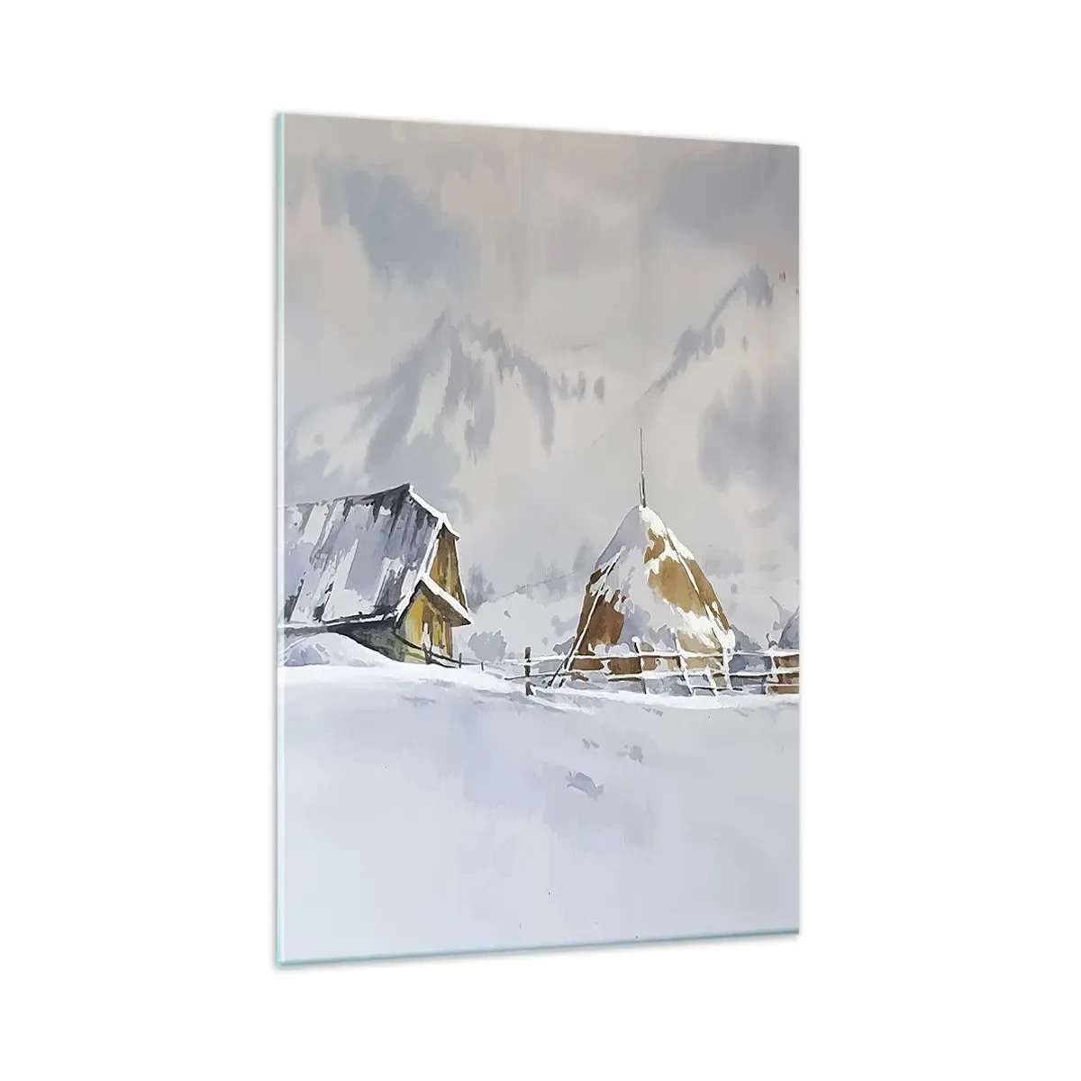 Quadro em vidro - No vale nevado - 80x120 cm