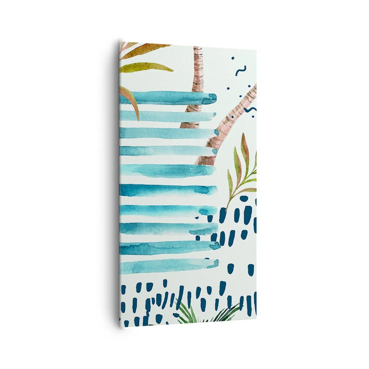 Quadro em tela - Férias sob as palmeiras - 65x120 cm