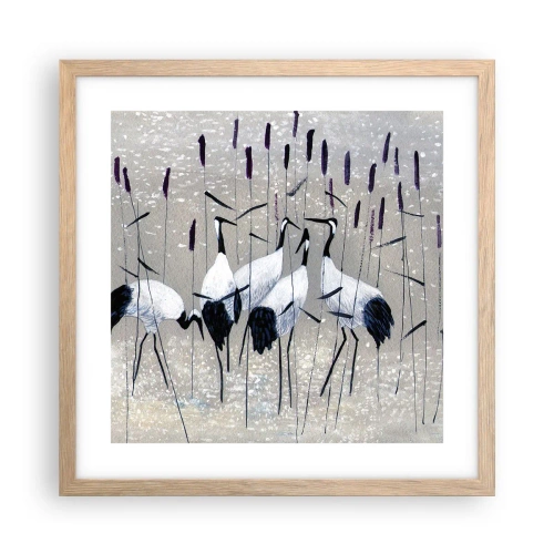 Pôster com moldura de carvalho claro - Entre os seus - 40x40 cm