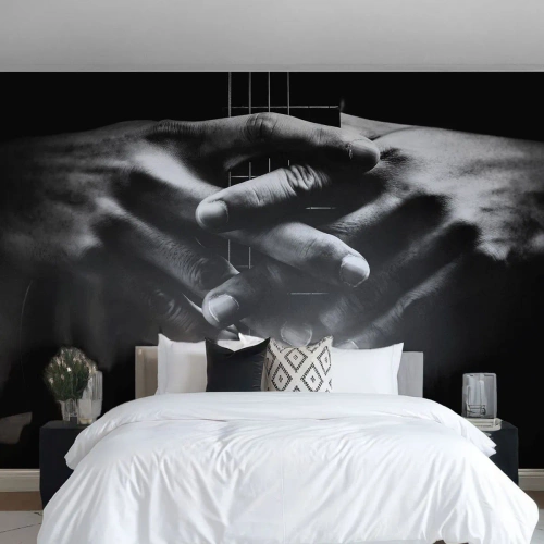 Papel de Parede Premium Sand - Oração do artista - Guitarrista, Músico, Guitarra - 300x210 cm