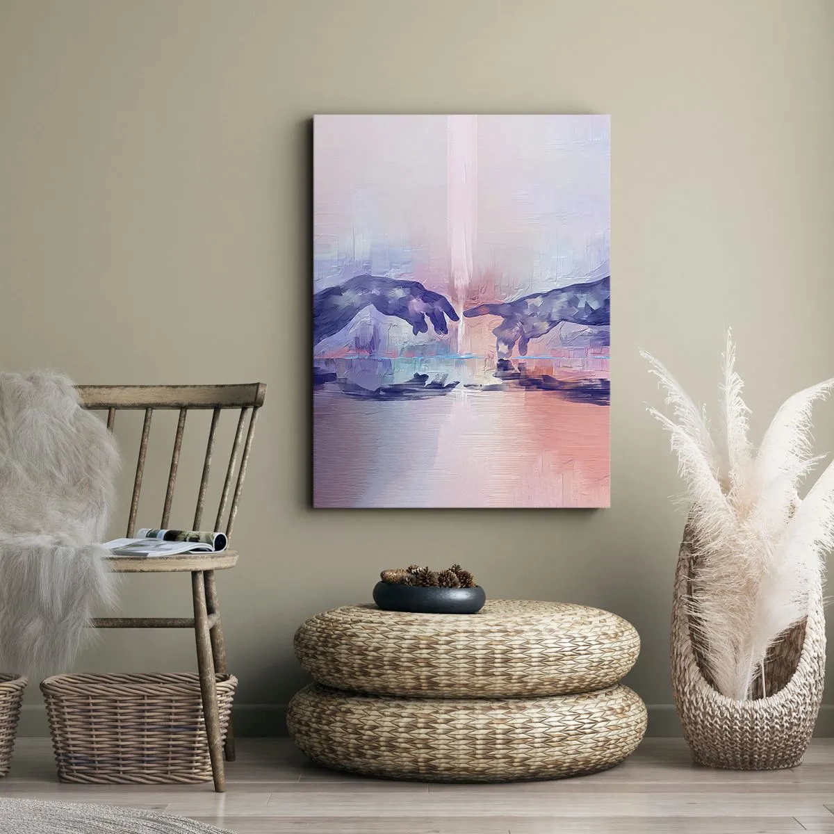 Quadro em tela - Faísca divina da vida - 80x120 cm