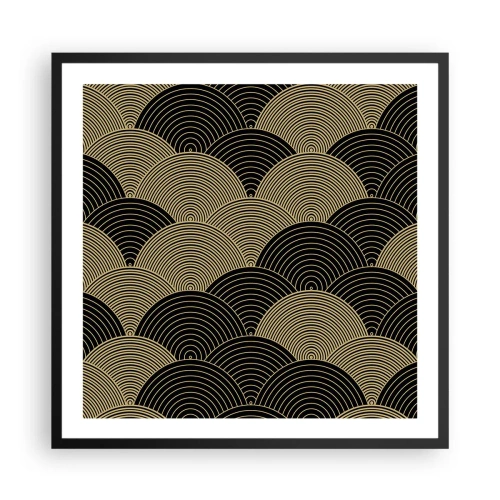 Pôster com moldura preta - Unidade na multiplicidade - 60x60 cm