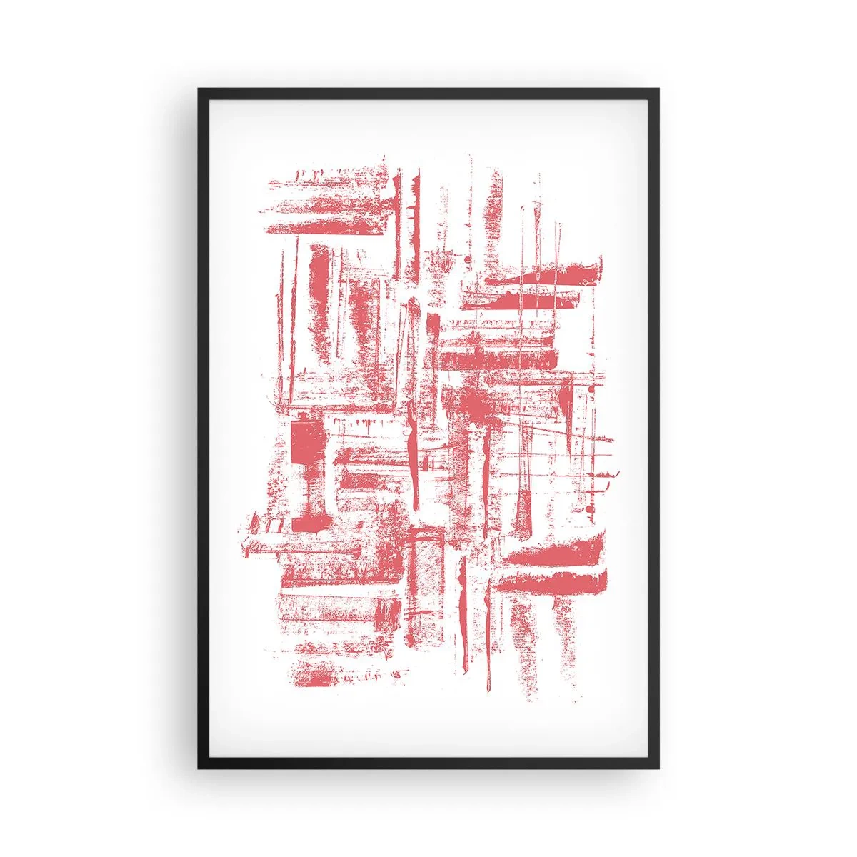 Pôster com moldura preta - Cidade Vermelha - 61x91 cm
