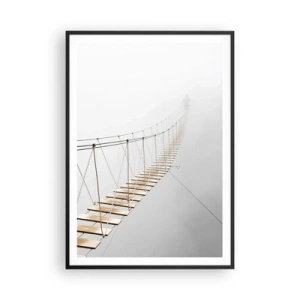 Pôster com moldura preta - Para onde levará? - 70x100 cm
