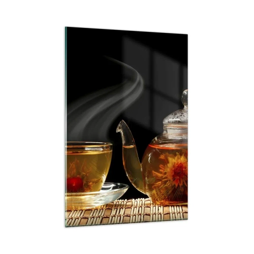 Quadro em vidro - A magia e a arte de preparar chá - 80x120 cm
