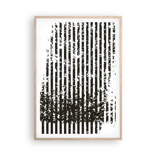 Pôster com moldura de carvalho claro - Ritmo e ruído - 70x100 cm