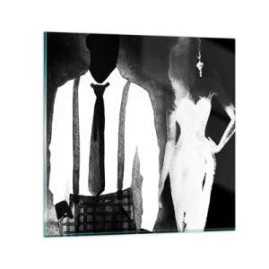 Quadro em vidro - Num clima noir - 40x40 cm