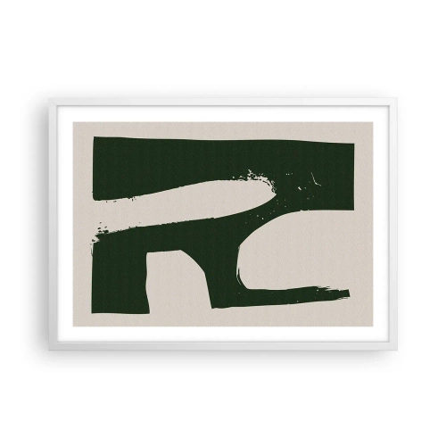 Pôster em moldura branca - Baías de branco - 70x50 cm