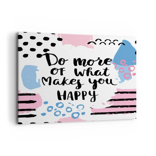 Quadro em tela - Como ser feliz - 100x70 cm