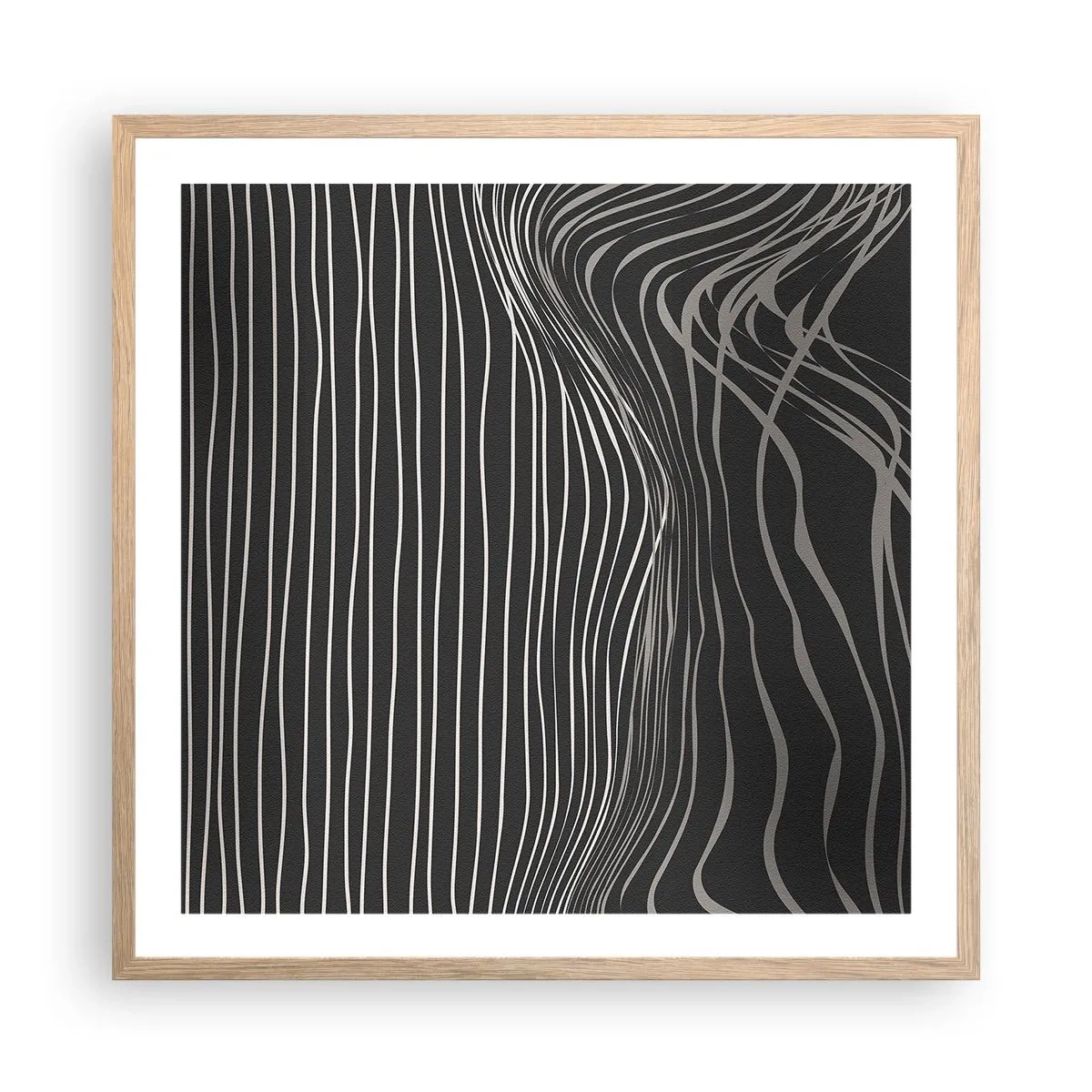 Pôster com moldura de carvalho claro - Ritmo e sotaque - 60x60 cm