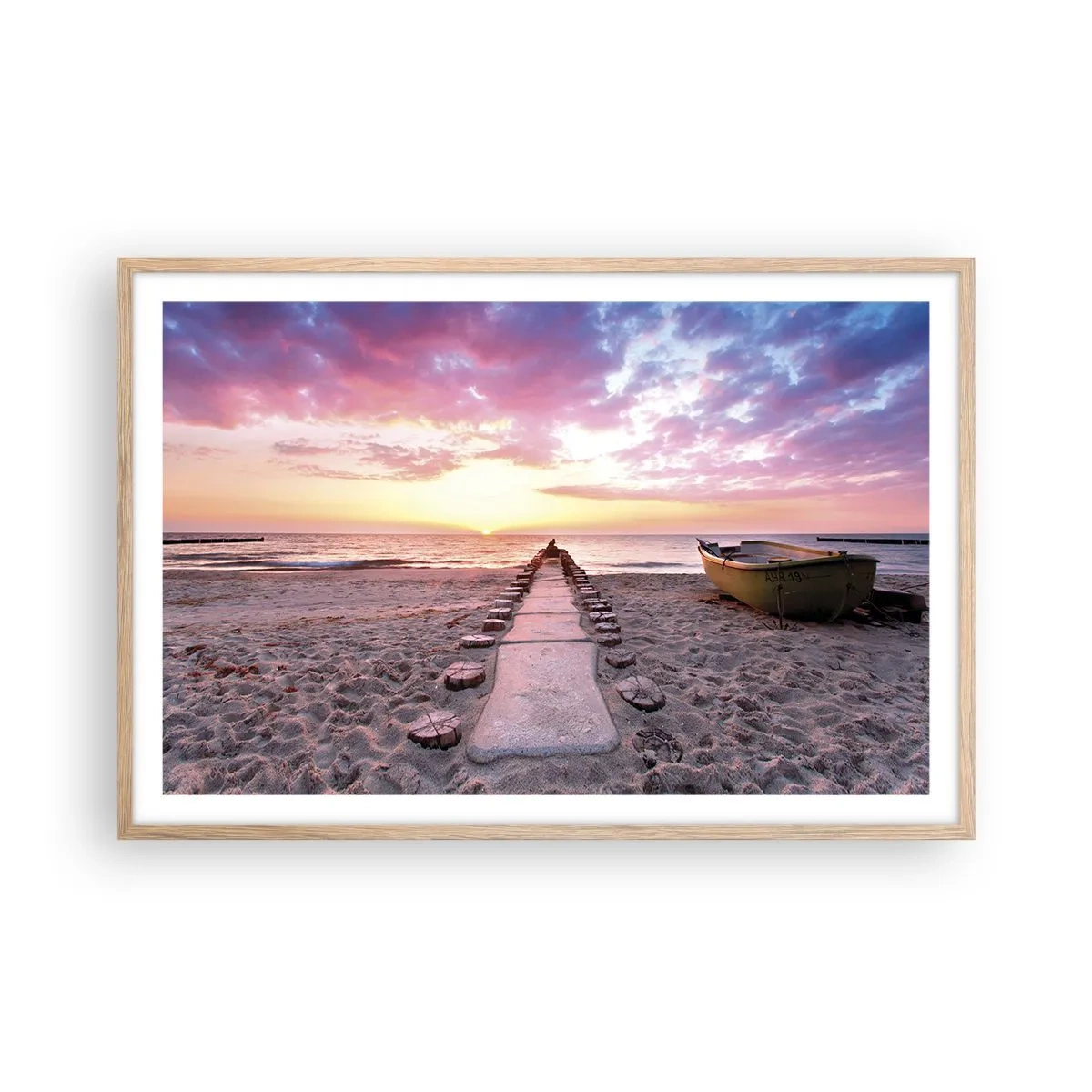 Pôster com moldura de carvalho claro - Um momento de profunda experiência - 91x61 cm