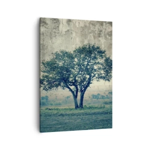 Quadro em tela - Uma macieira num prado azul? - 50x70 cm