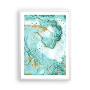 Pôster em moldura branca - Sob a grande onda do período Edo - 50x70 cm