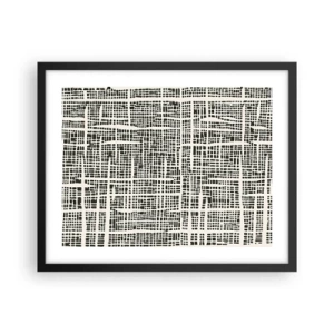 Pôster com moldura preta - Uma composição tecida - 50x40 cm