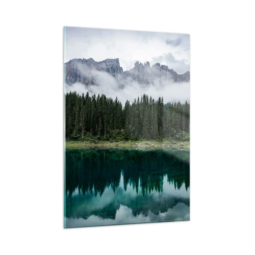 Quadro em vidro - Calma, silêncio, não vamos acordar a água... - 50x70 cm