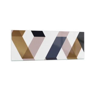 Quadro em vidro - Planos e ângulos - 140x50 cm