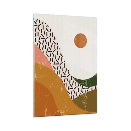 Quadro em vidro - Abstração solar - 80x120 cm