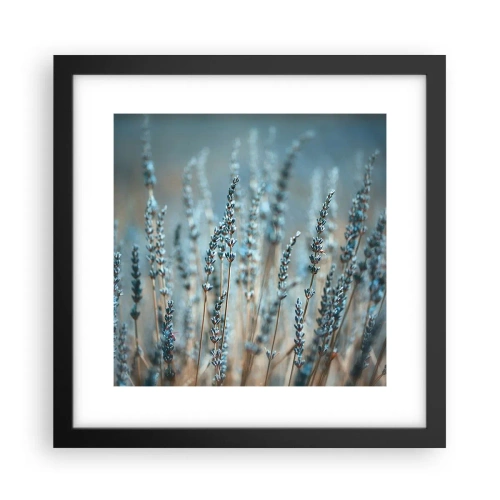 Pôster com moldura preta - Prado perfumado - 30x30 cm