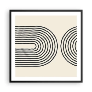 Pôster com moldura preta - Em um momento... - 60x60 cm