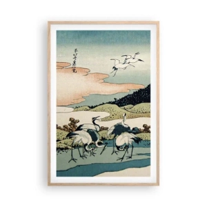 Pôster com moldura de carvalho claro - No espírito japonês - 61x91 cm