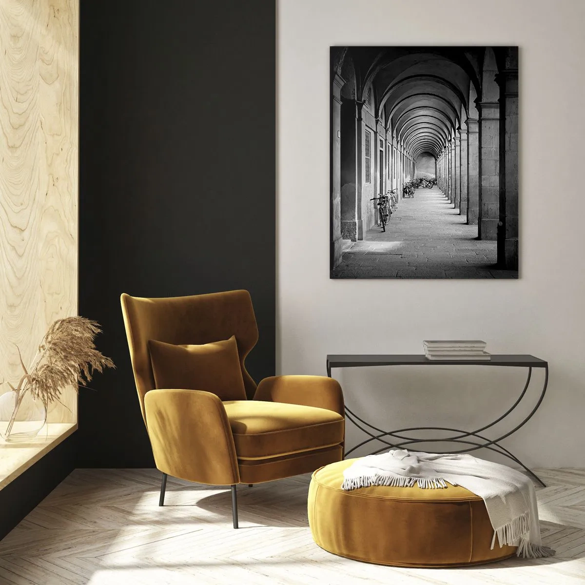 Quadro em vidro - Sob as arcadas - 50x70 cm