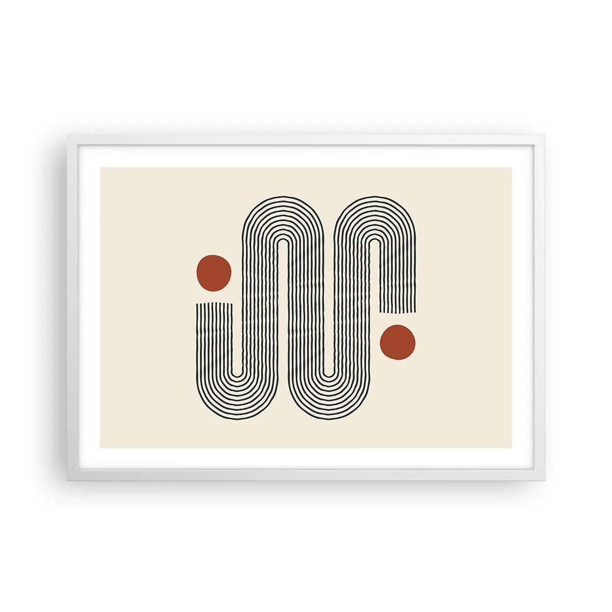 Pôster em moldura branca - Do início ao fim - 70x50 cm