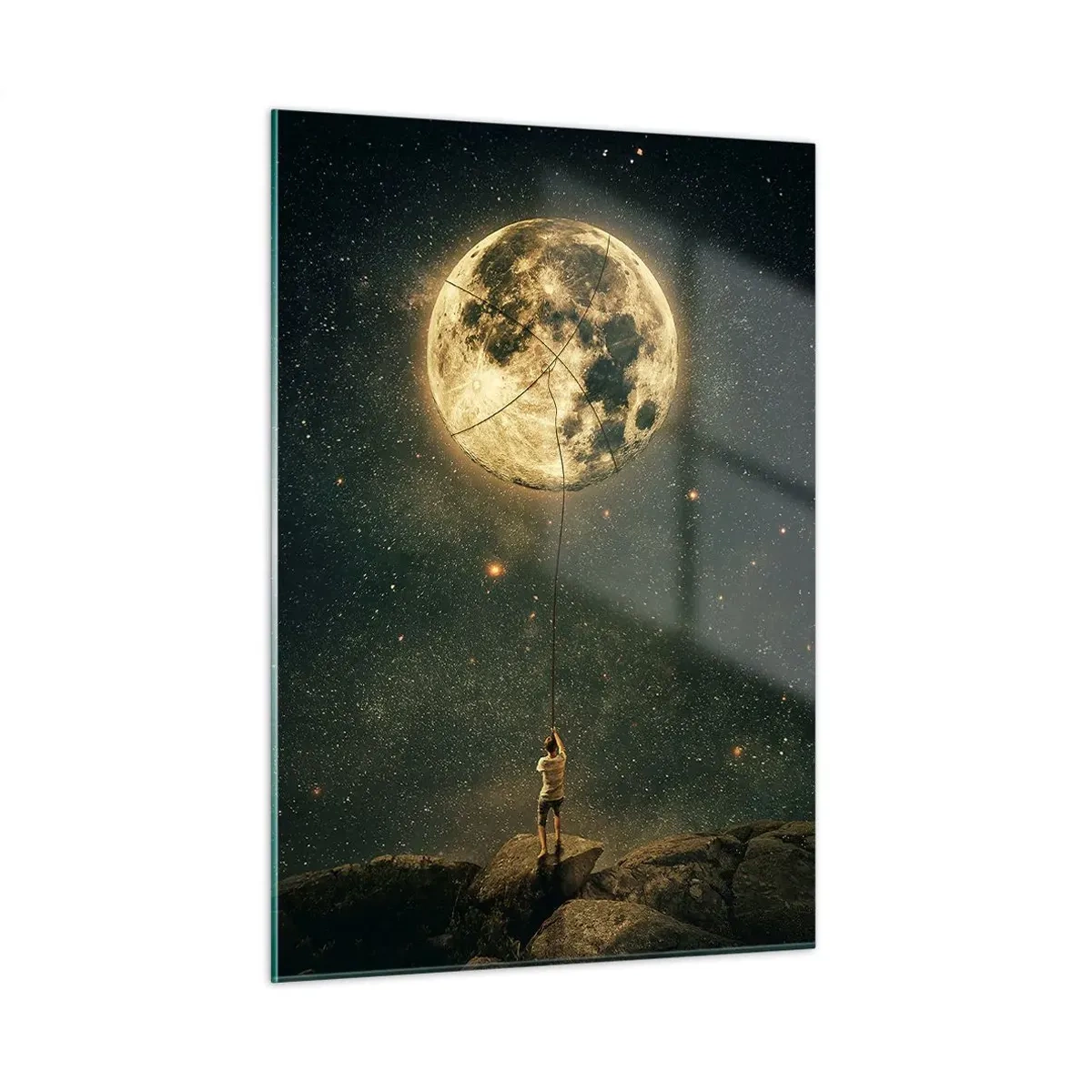 Quadro em vidro - Aquele que roubou a lua - 50x70 cm