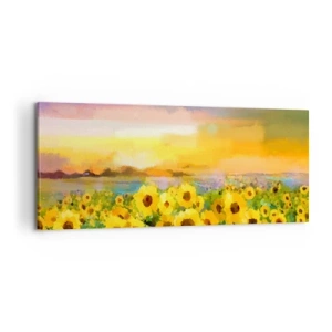 Quadro em tela - O próprio sol desceu à terra - 100x40 cm