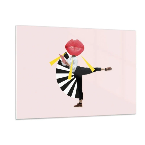 Quadro em vidro - Arte pop surreal - 120x80 cm