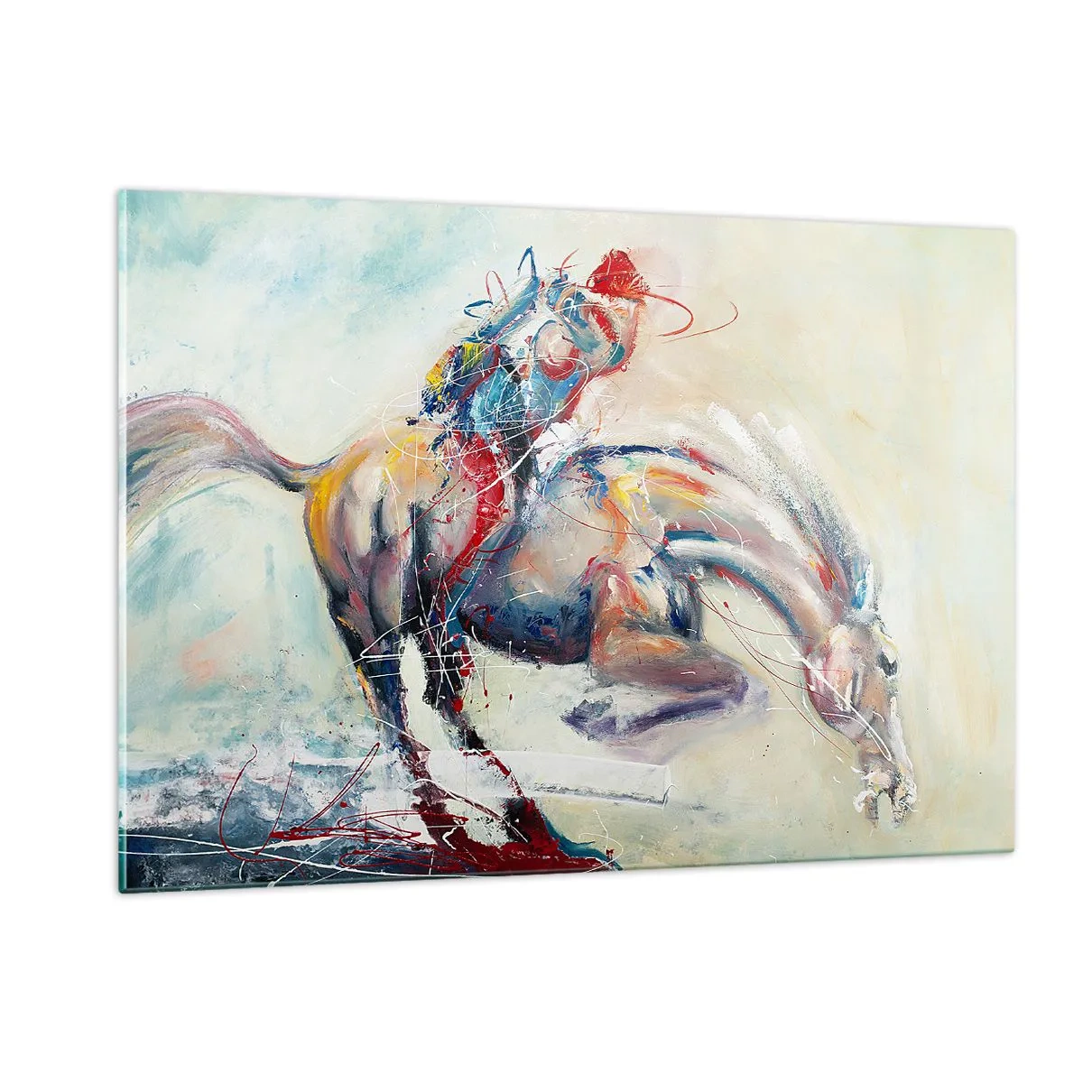 Quadro em vidro - Segure-se, vamos pular - 120x80 cm