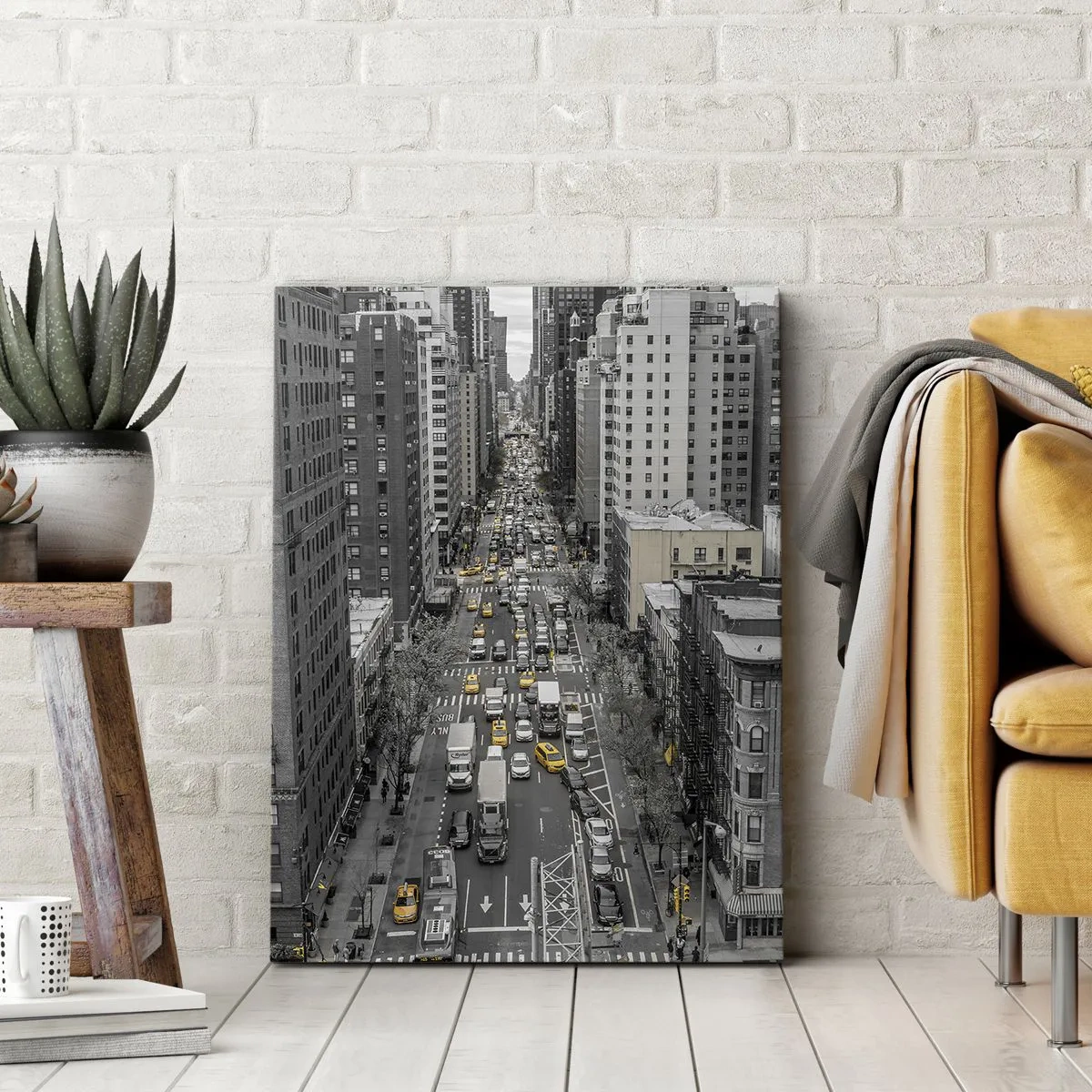 Quadro em tela - Vida em Nova York - 80x120 cm