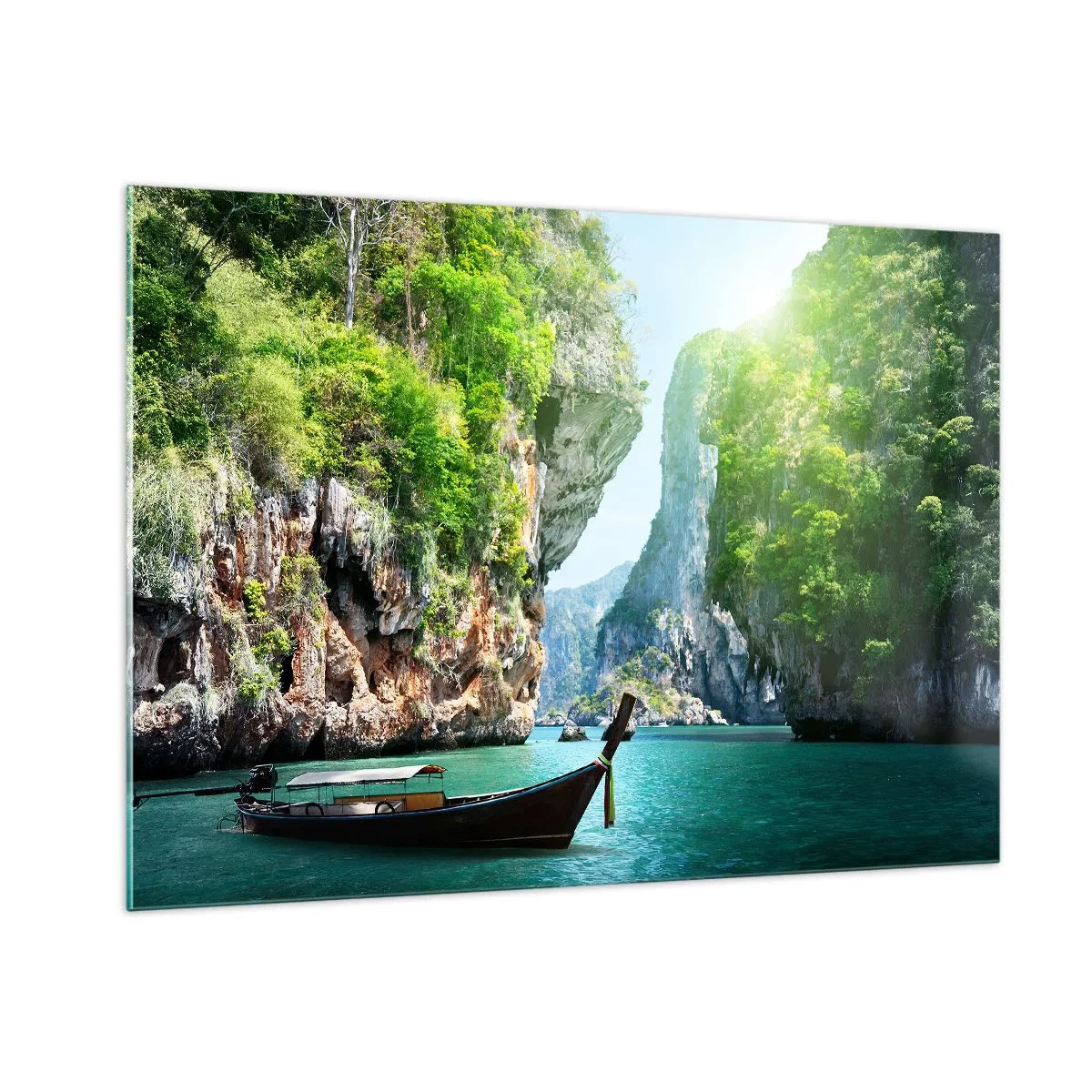 Quadro em vidro - Um convite para uma viagem exótica - 100x70 cm