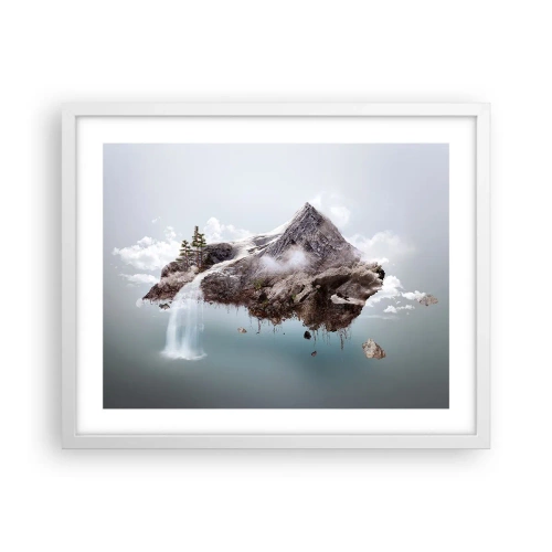 Pôster em moldura branca - Pelos olhos de um surrealista - 50x40 cm