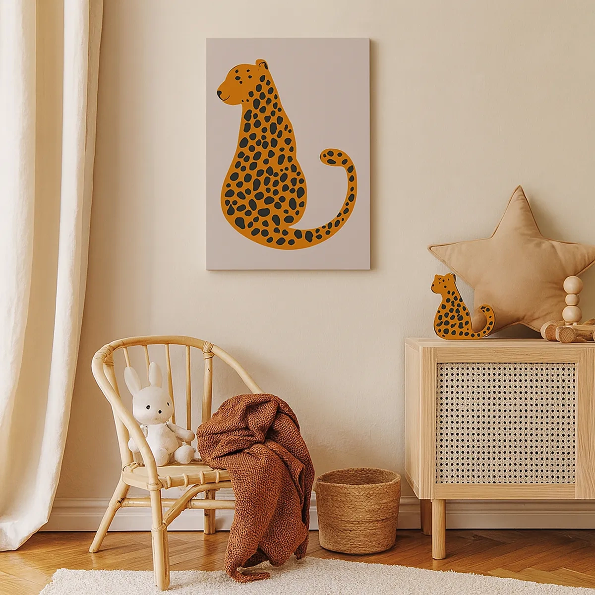 Quadro em tela - A estampa de leopardo está na moda - 50x70 cm