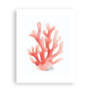 Pôster - Coral de cor coral - 40x50 cm