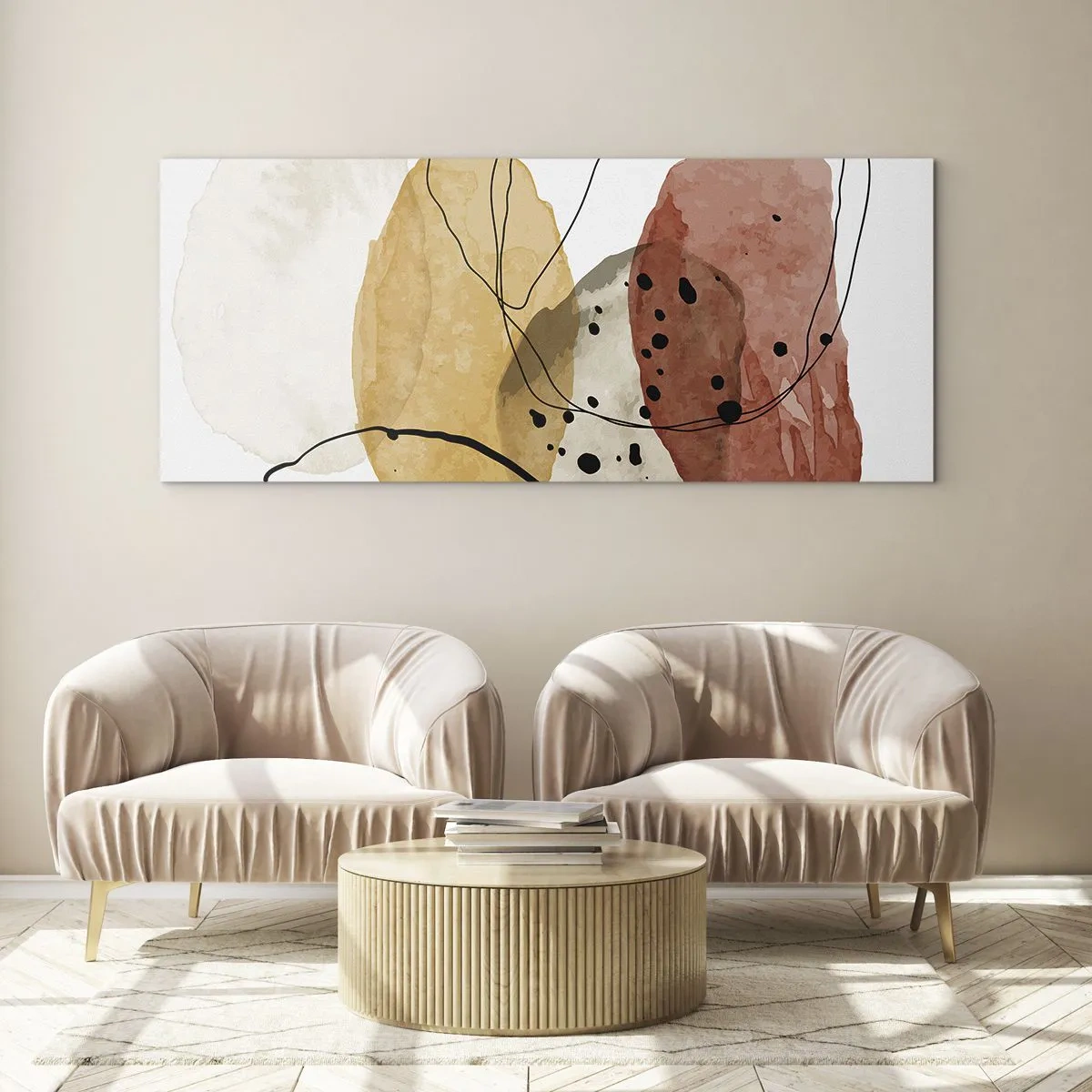 Quadro em vidro - Como o ar leve e transparente - 100x40 cm