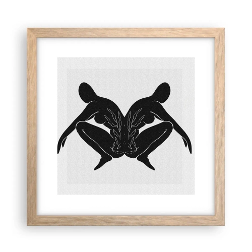 Pôster com moldura de carvalho claro - Uma alma comum - 30x30 cm