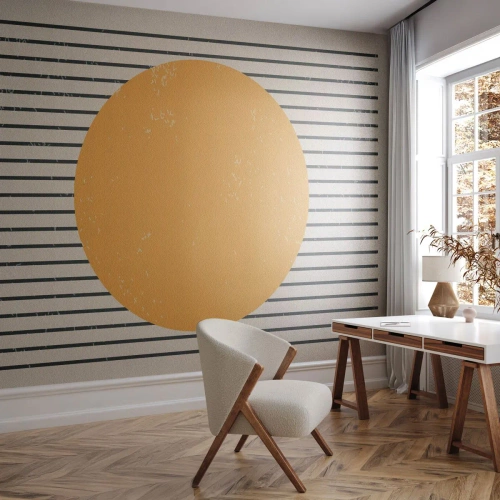 Papel de Parede Premium Sand - O poder da simplicidade - Sol, Roda, Linhas - 250x175 cm