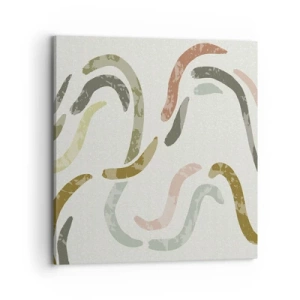 Quadro em tela - Uma alegre dança de abstração - 70x70 cm