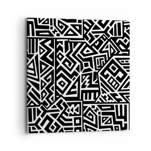 Quadro em tela - Composição pré-colombiana - 70x70 cm