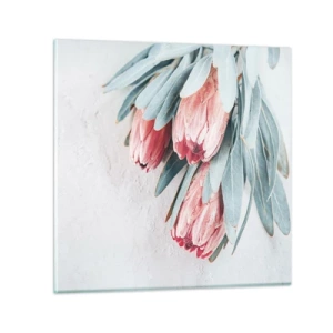 Quadro em vidro - Envergonhadas da sua própria beleza - 50x50 cm