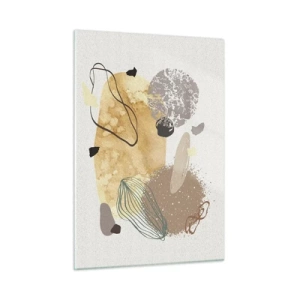 Quadro em vidro - Plumcologia aplicada - 50x70 cm