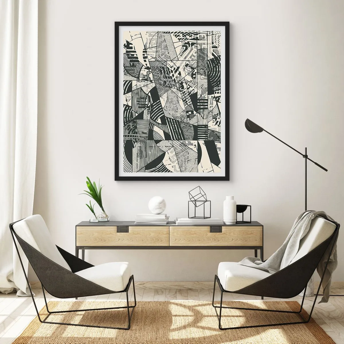 Pôster com moldura preta - A dinâmica do presente - 61x91 cm