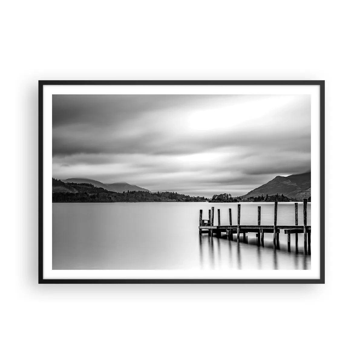 Pôster com moldura preta - Gentileza e força - 100x70 cm