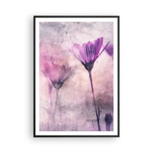 Pôster com moldura preta - Sonho de flores - 70x100 cm