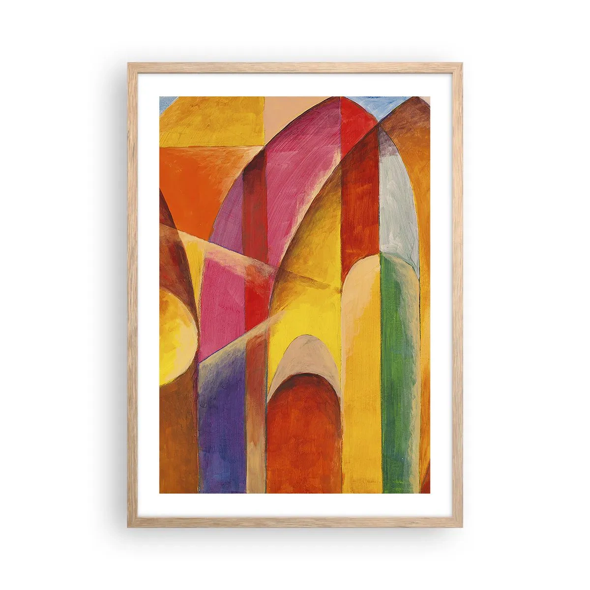 Pôster com moldura de carvalho claro - Catedral do Sol - 50x70 cm