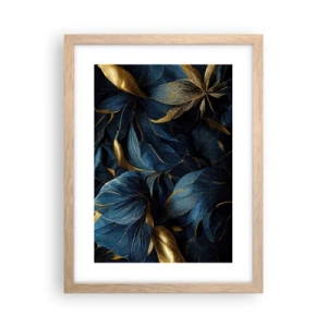 Pôster com moldura de carvalho claro - Forrado com ouro - 30x40 cm