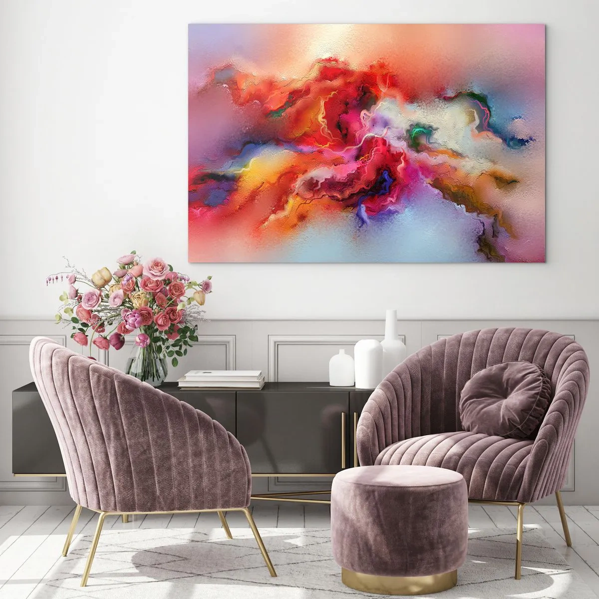 Quadro em vidro - Como capturar os sonhos - fumo - 120x80 cm
