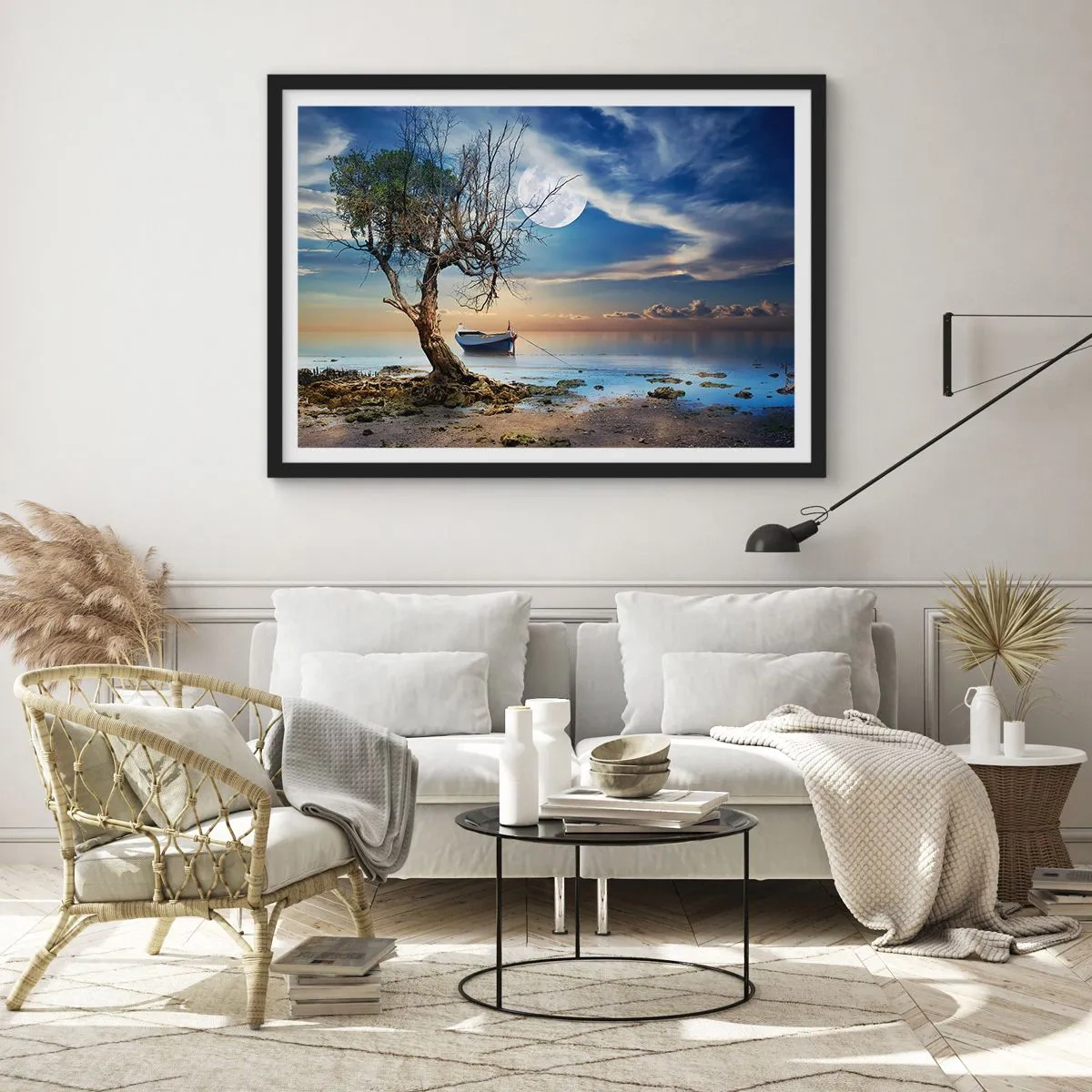 Pôster com moldura preta - É este o fim ou o começo? - 70x50 cm