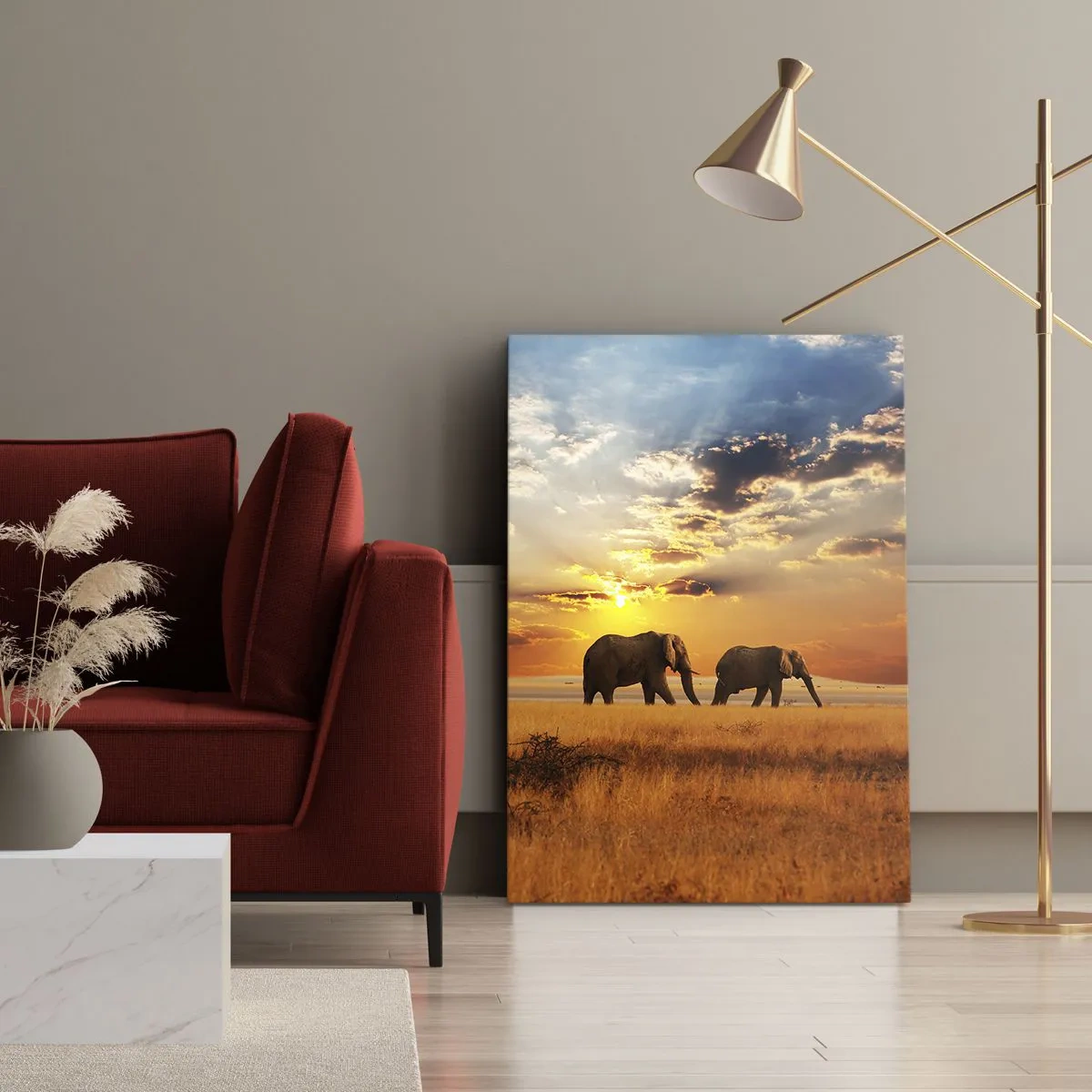 Quadro em tela - Caminhada em família - 50x70 cm